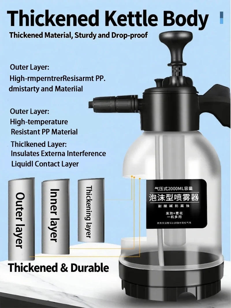 Portable 2L Car Foam Sprayer with Safety Valve