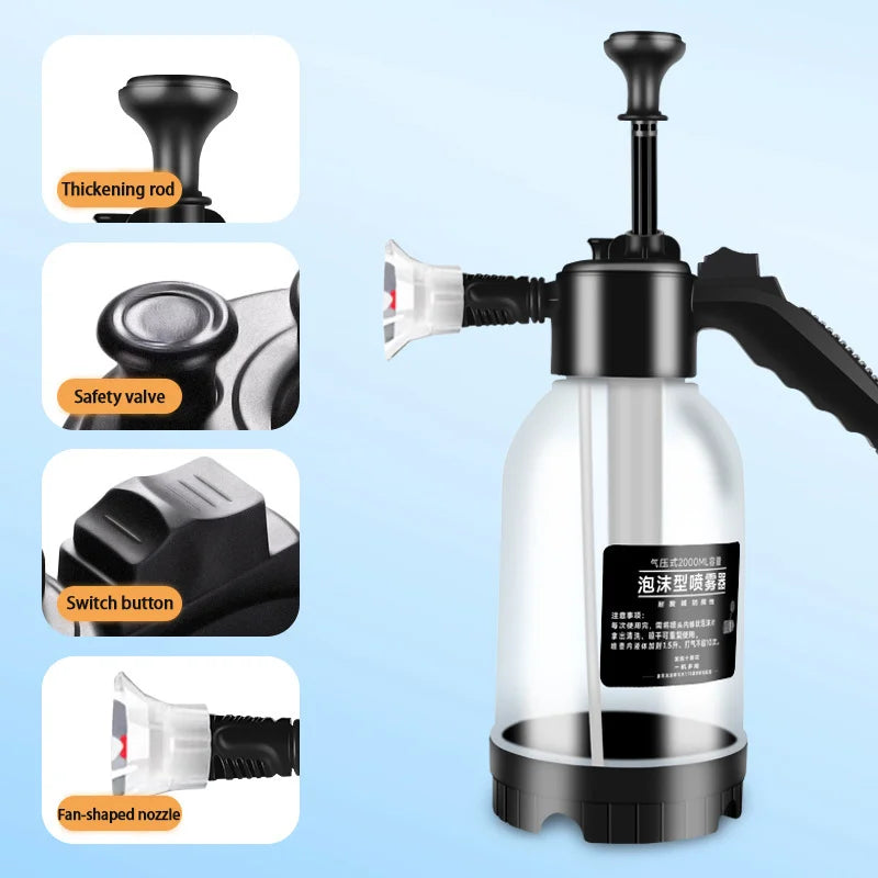 Portable 2L Car Foam Sprayer with Safety Valve